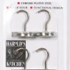 Harold Import Silver Steel Magnetic Hooks
