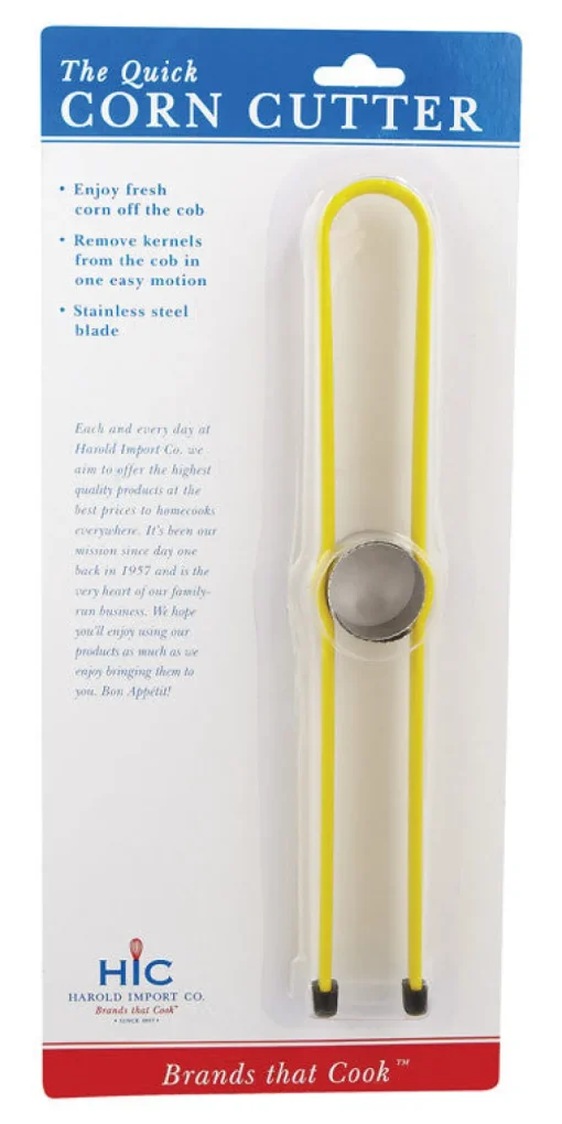 Harold Import Yellow Stainless Steel Corn Cutter
