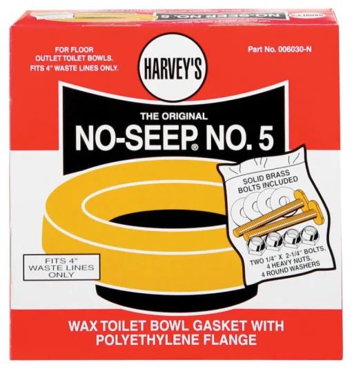 Harvey's Toilet Bowl Gasket with Wax & Flange Polyethylene