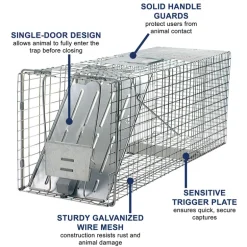 Havahart Large Live Catch Cage Trap For Cats and Raccoons 1 pk