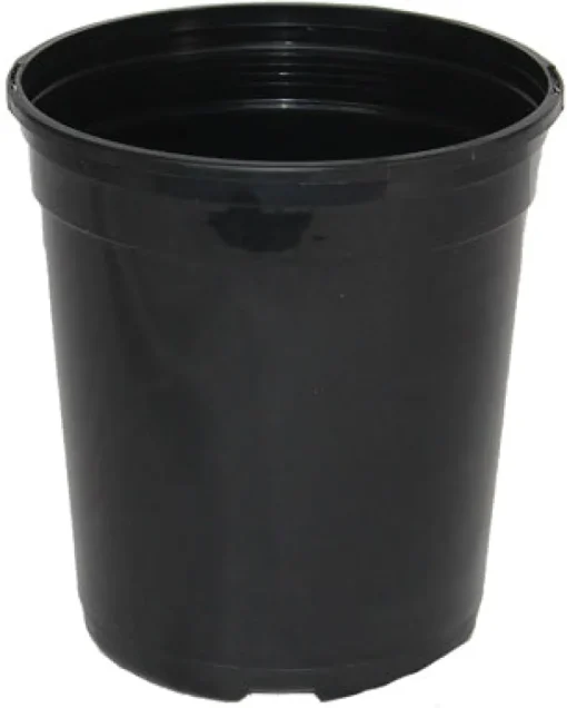 Hc Companies 7 In. H X 6-1/2 In. W X 6.5 In. Dia. Plastic Basic Flower Pot Black (Pack Of 25)