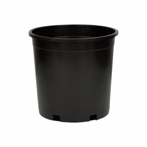 HC Companies Marina 11-1/2 in. H X 11 in. D Plastic Flower Pot Black