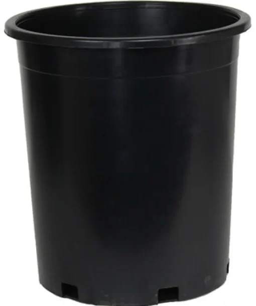 HC Companies Marina 11-1/2 in. H X 11 in. D Plastic Flower Pot Black