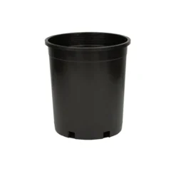 HC Companies Marina 11-1/2 in. H X 11 in. D Plastic Flower Pot Black