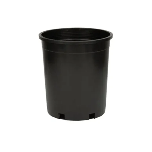 HC Companies Marina 11-1/2 in. H X 11 in. D Plastic Flower Pot Black