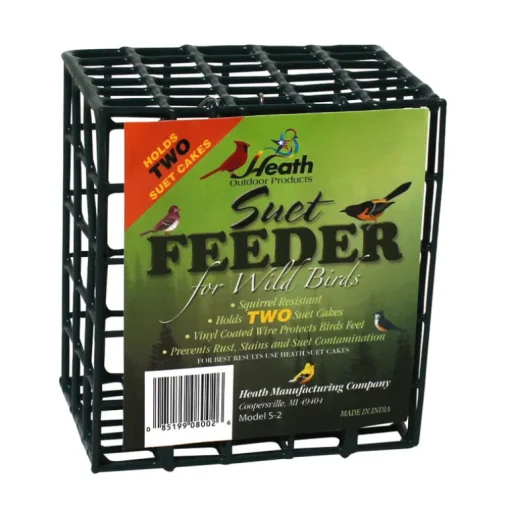 Heath Wild Bird 1 Metal Suet Bird Feeder 2 ports