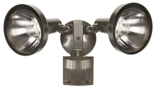 Heath Zenith Motion-Sensing Hardwired Halogen Bronze Security Light