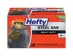 Hefty Tear Resistant Heavy Duty Trash Bags 39 gal. (Pack of 28)