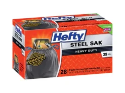 Hefty Tear Resistant Heavy Duty Trash Bags 39 gal. (Pack of 28)