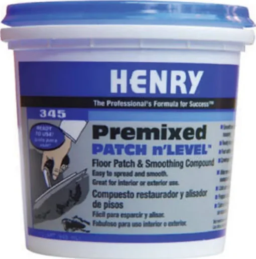 Henry 345 Premixeed Ready to Use Gray Patch and Leveler 1 qt