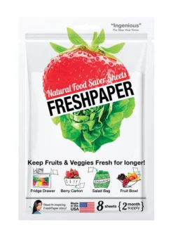 HIC White Natural Rectangle Fresh Paper Produce Saver Sheets 4.5 W x 5.5 D in.
