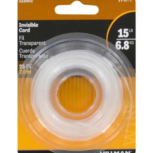 Hillman 25 ft. L Plastic 18 Ga. Invisible Cord (Pack of 10)