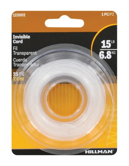 Hillman 25 ft. L Plastic 18 Ga. Invisible Cord (Pack of 10)