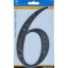 Hillman 6 in. Black Plastic Nail-On Number 6 1 pc (Pack of 3)