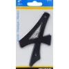 Hillman 4 in. Black Plastic Nail-On Number 4 1 pc (Pack of 10)