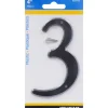 Hillman 4 in. Black Plastic Nail-On Number 3 1 pc (Pack of 10)