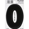Hillman 3 in. Black Vinyl Self-Adhesive Number 0 1 pc (Pack of 6)