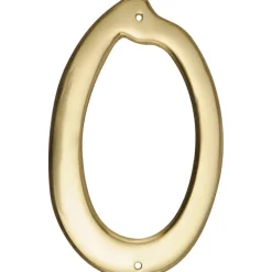 Hillman 4 in. Gold Brass Nail-On Number 0 1 pc (Pack of 3)