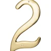 Hillman 4 in. Gold Brass Nail-On Number 2 1 pc (Pack of 3)