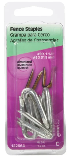 Hillman 1-1/4 in. L Galvanized Steel Fence Staples 9 Ga. 1-1/2 oz. (Pack of 6)