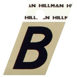 Hillman 1.5 in. Reflective Black Metal Self-Adhesive Letter G 1 pc (Pack of 6)