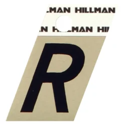 Hillman 1.5 in. Reflective Black Metal Self-Adhesive Letter J 1 pc (Pack of 6)