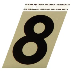 Hillman 3 in. Reflective Black Metal Self-Adhesive Number 8 1 pc (Pack of 3)