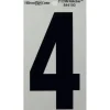Hillman 5 in. Reflective Black Mylar Self-Adhesive Number 4 1 pc (Pack of 6)