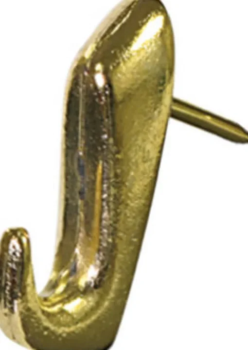 Hillman AnchorWire Brass-Plated Gold Push Pin Picture Hook 10 lb. 5 pk (Pack of 10)