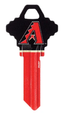 Hillman Arizona Diamondbacks Painted Key House/Office Universal Key Blank Single sided (Pack of 6)