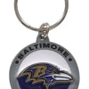 Hillman Baltimore Ravens Metal Silver Decorative Key Chain (Pack of 3)