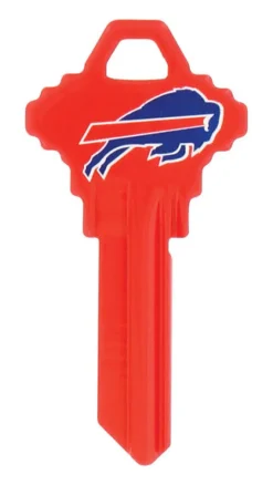 Hillman Buffalo Bills Painted Key House/Office Universal Key Blank Single sided (Pack of 6)