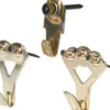 Hillman Elite Brass-Plated Classic Picture Hanging Set 10 lb. 32 pk (Pack of 5)
