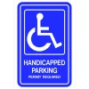 Hillman English Blue Handicap Sign 18 in. H X 12 in. W (Pack of 5)