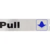 Hillman English Silver Push/Pull Decal 2 in. H X 8 in. W (Pack of 6)