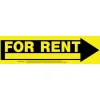 Hillman English Yellow For Rent Sign 6 in. H X 24 in. W (Pack of 6)
