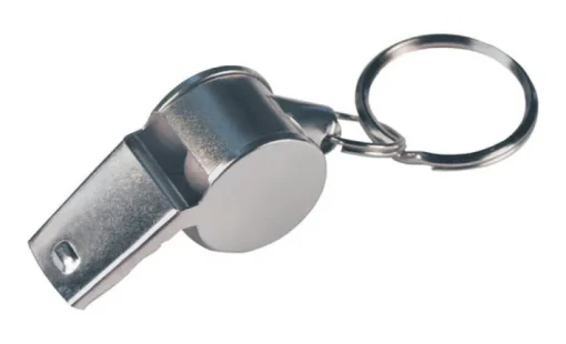 Hillman Metal/Plastic Silver Whistle Key Chain (Pack of 5)