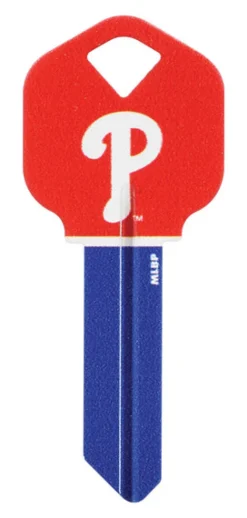 Hillman MLB Philadelphia Phillies House/Office Key Blank 66 KW1 Single sided (Pack of 6)