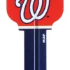 Hillman MLB Washington Nationals House/Office Key Blank 66 KW1 Single sided For Kwikset (Pack of 6)