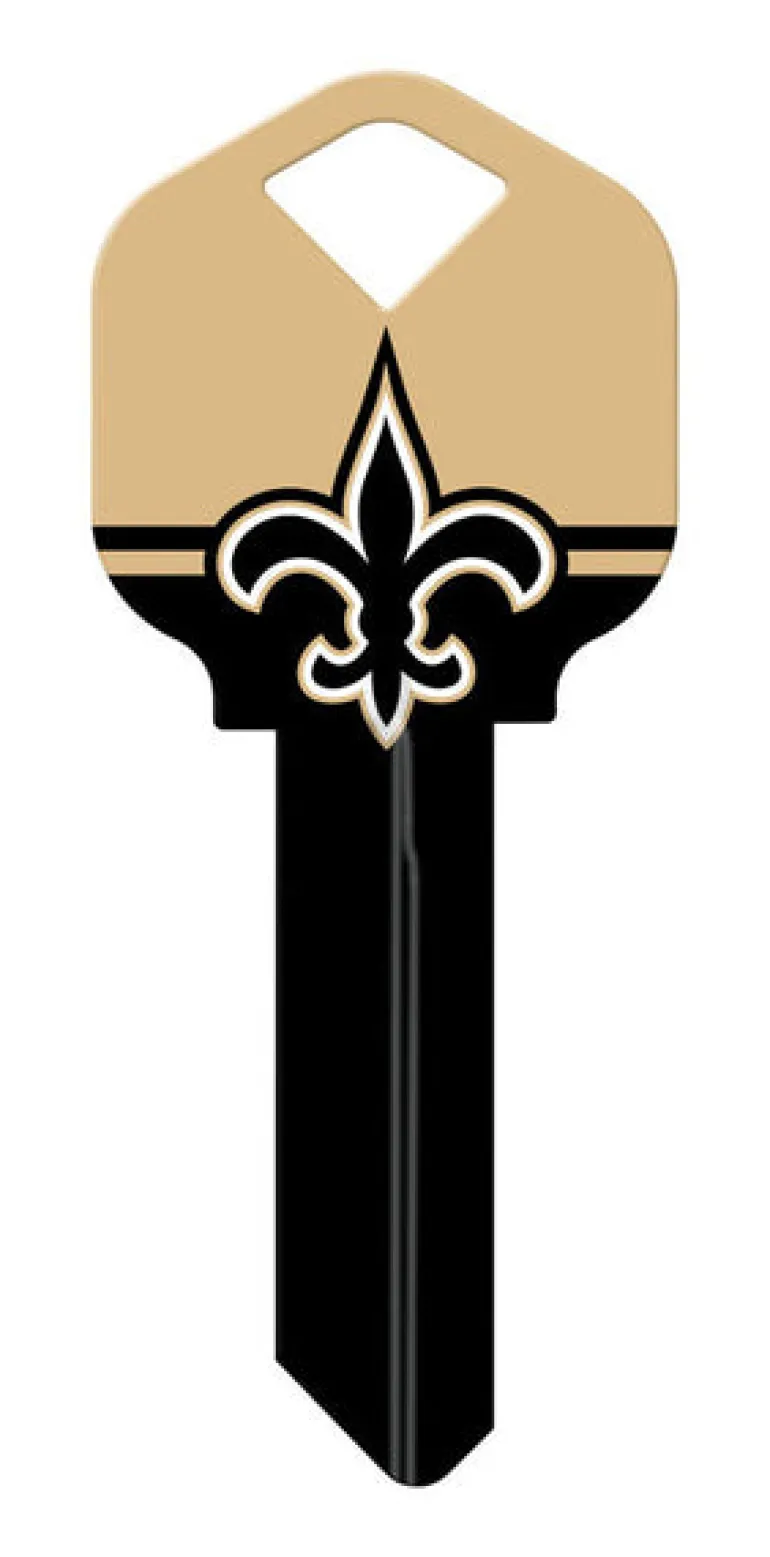 Hillman NFL Multicolor Brass Single Sided 66/KW1 Key Blank for Kwikset Locks (Pack of 6)