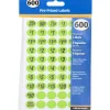 Hillman Oval Green Price Label 600 pk (Pack of 5)
