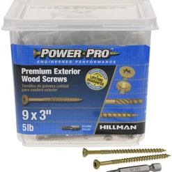 HILLMAN Power Pro No. 9 in. X 3 in. L Bronze Star Flat Head Premium Deck Screws 5 lb 373 pk