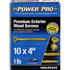 Hillman Power Pro No. 10 X 4 in. L Star Flat Head Premium Deck Screws 1 lb 57 pk