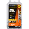 Hillman POWERPRO ONE No. 6 X 3/4 in. L Star Flat Head Multi-Material Screw 45 pk
