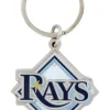 Hillman Tampa Bay Rays Metal Silver Decorative Key Chain (Pack of 3)
