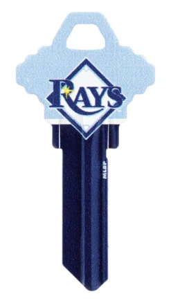 Hillman Tampa Bay Rays Painted Key House/Office Universal Key Blank Single sided (Pack of 6)