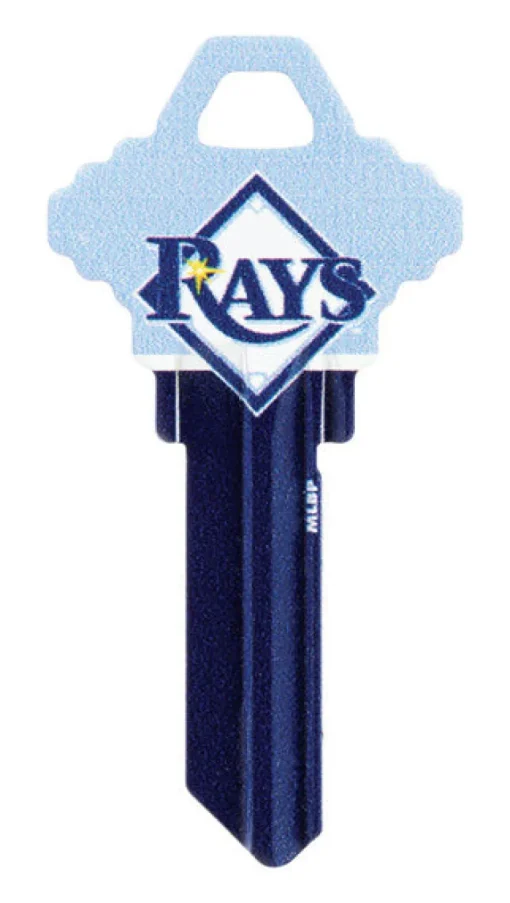 Hillman Tampa Bay Rays Painted Key House/Office Universal Key Blank Single sided (Pack of 6)