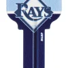 Hillman Tampa Bay Rays Painted Key House/Office Universal Key Blank Single sided (Pack of 6)