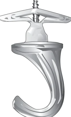 Hillman White Ceramic/Zinc Large Versa Hook 35 lb. Drywall; 75 lb. Wood 1 pk (Pack of 5)