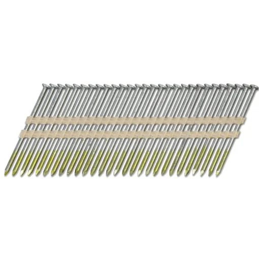 Hitachi Metabo HPT 21 Deg. Angled Strip Round Head Smooth Shank Diamond Point Framing Nail 0.12 Dia. x 3 in.